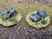 1-285th British micro armour GHQ and Heroics  (6 of 11)  Abbot 105mm SPG H&R